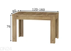 Jatkettava ruokapöytä Cobhy 120-160x80 cm