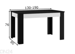 Jatkettava ruokapöytä Goleen 130-190x80 cm
