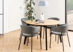 Jatkettava ruokapöytä Grace Ø120/198 cm