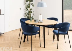 Jatkettava ruokapöytä Grace Ø120/198 cm