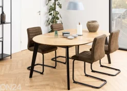 Jatkettava ruokapöytä Grace Ø120/198 cm