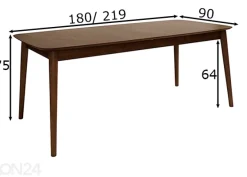 Jatkettava ruokapöytä Monz 180/219x90 cm
