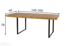 Jatkettava ruokapöytä Pratto 90x140-200 cm