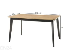 Jatkettava ruokapöytä Torge 80x14/180 cm