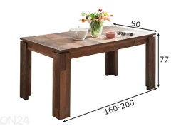 Jatkettava ruokapöytä Trendteam 160-200x90 cm