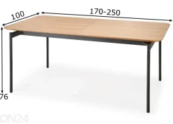 Jatkettava ruokapöytä 170/250x100 cm