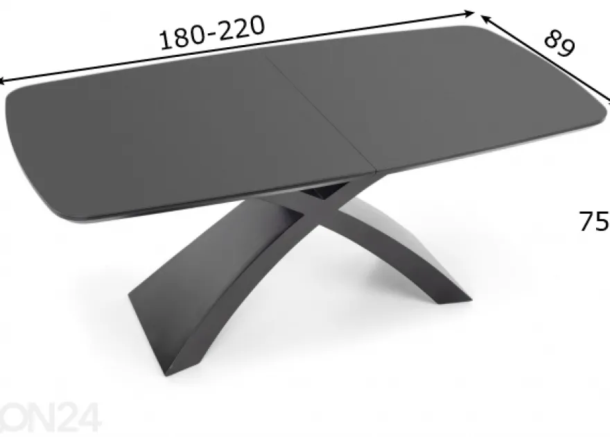 Jatkettava ruokapöytä 180/220x89 cm