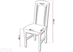 Jatkettava ruokapöytä 90x150-230 cm + 6 tuolia