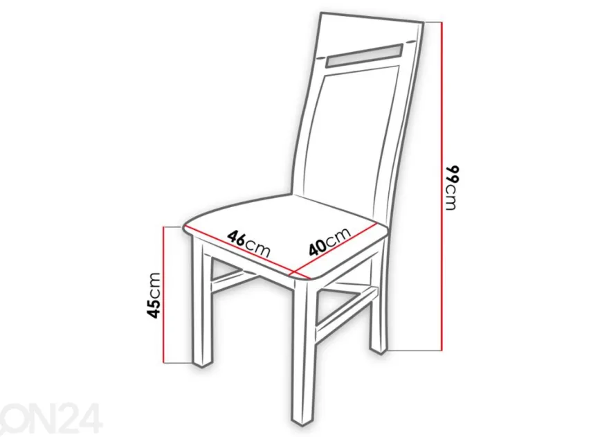 Jatkettava ruokapöytä 90x90-240 cm + 4 tuolia