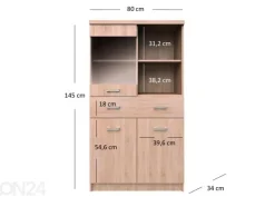 Kaappi/hylly Top mix 80 cm