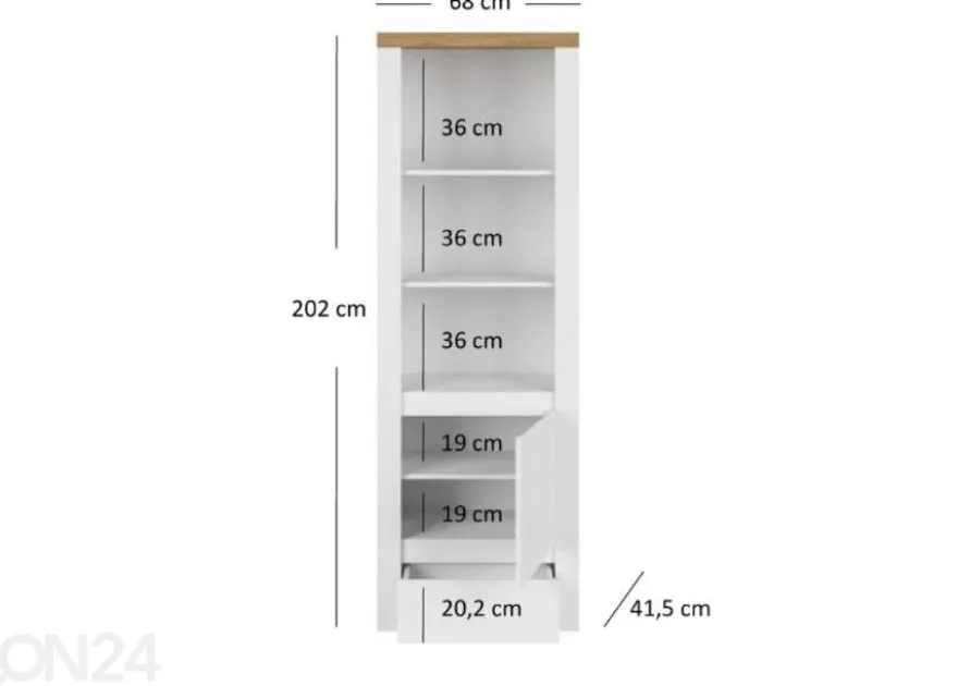 Kaappi/hylly Vigo 68 cm