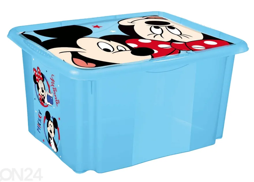 Kannellinen säilytyslaatikko Mickey 45 L