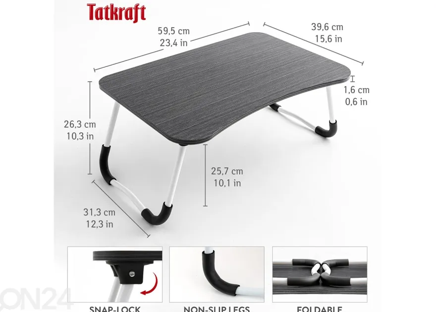 Kannettavan tietokoneen teline / tarjoilualusta Tatkraft Olafi