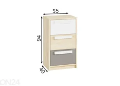 Kapea lipasto Carlo 55