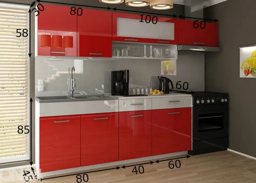 Keittiökalusteet 240 cm