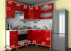 Keittiökalusteet 190/170 cm