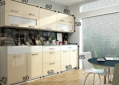 Keittiökalusteet 220 cm