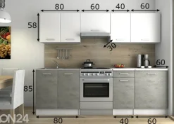Keittiökalusteet 240 cm