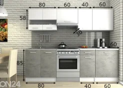 Keittiökalusteet 240 cm