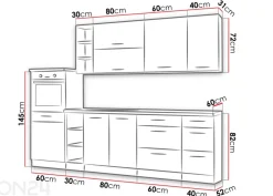 Keittiökalusteet Vigo IV 270 cm