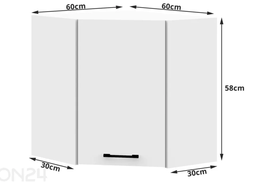 Keittiökalusteet Visby 270/300 cm