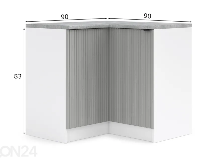 Keittiön kulmakaappi Lissone 90x90 cm
