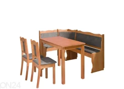 Keittiön kulmapenkki, tuolit ja pöytä