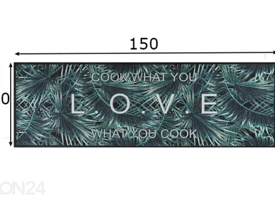 Keittiön matto Cook & Wash Love What You Cook
