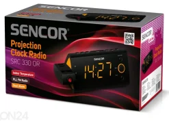Kelloradio Sencor SRC330OR, musta/ oranssi