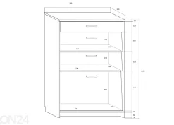 Kenkäkaappi 76 cm