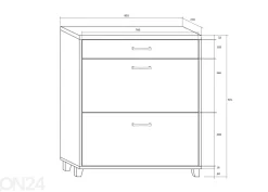 Kenkäkaappi 80 cm