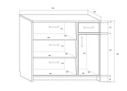 Kenkäkaappi 90 cm