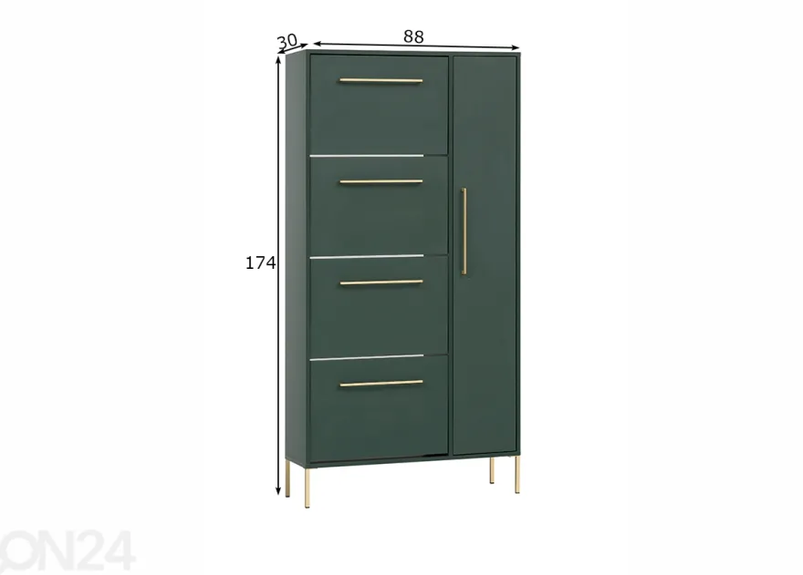 Kenkäkaappi Kent 88 cm