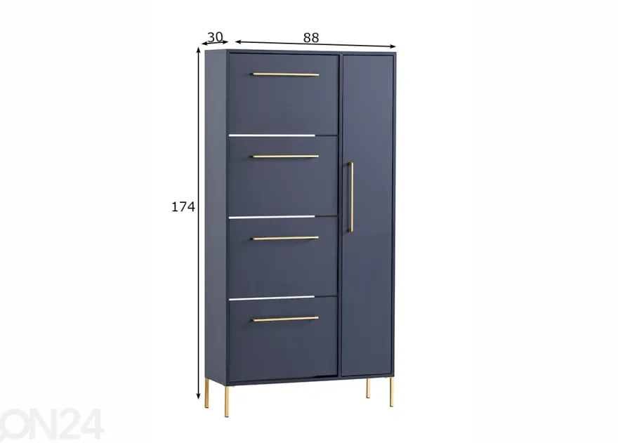 Kenkäkaappi Kent 88 cm