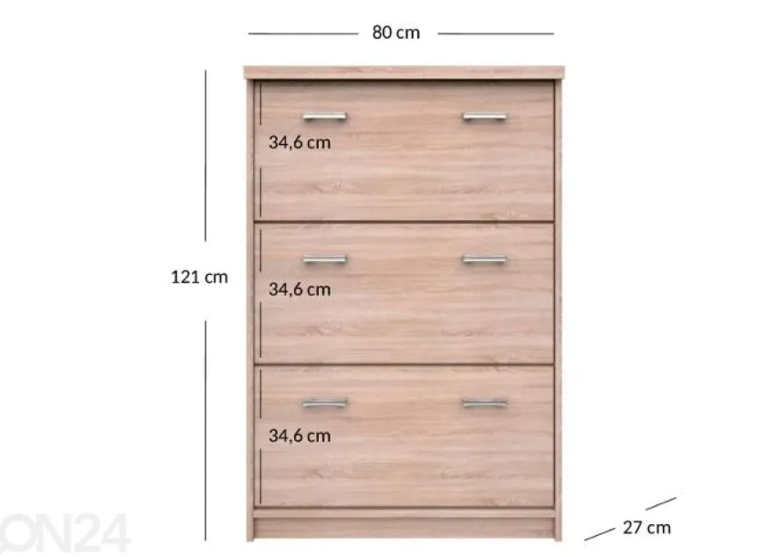 Kenkäkaappi Top mix 80 cm