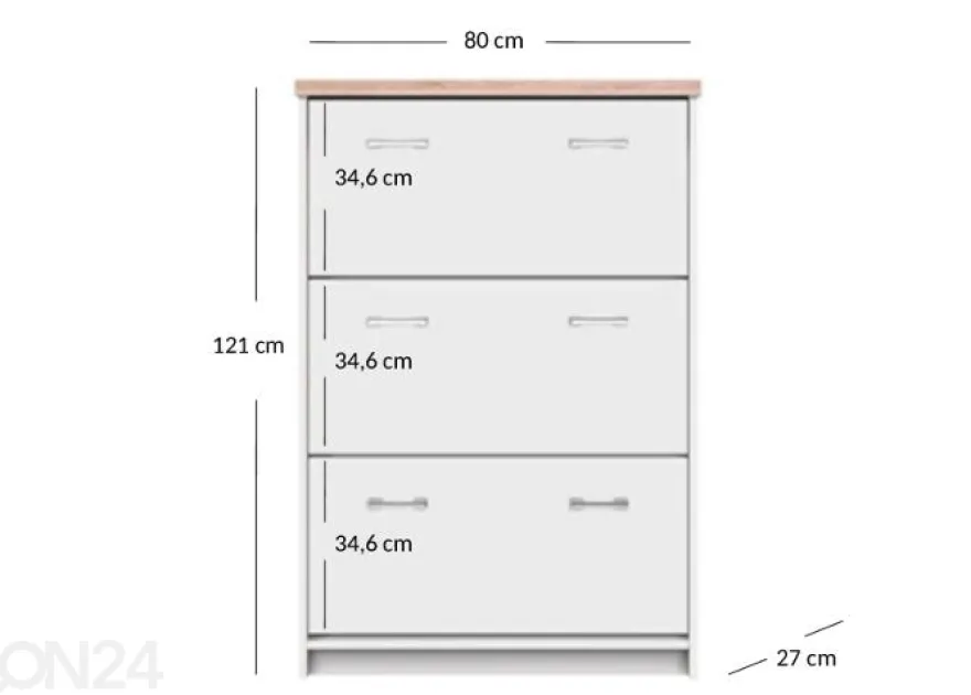 Kenkäkaappi Top mix 80 cm