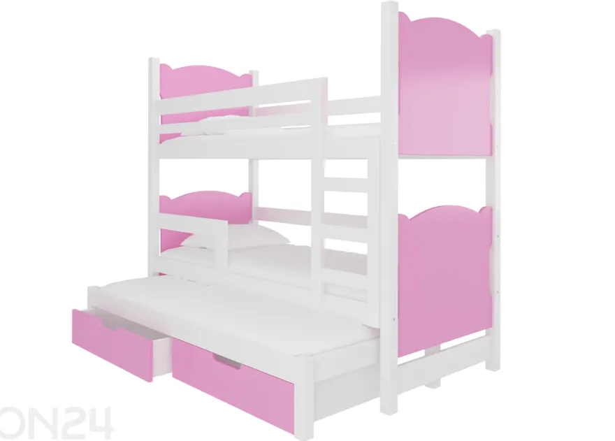 Kerrossänky kolmelle Lena 75x180 cm