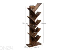 Kirjahylly 141,5 cm, ruskea
