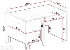 Kirjoituspöytä Malumi II 135 cm