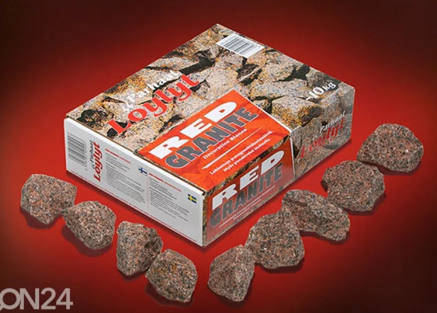 Kiukaan punaiset koristekivet 10 kg