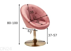 Kääntyvä nojatuoli Lounge, roosa