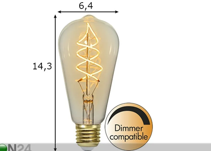 Koristeellinen LED-lamppu E27, 3W
