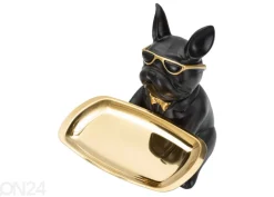 Koriste-esine / tarjotin Bull Dog, musta