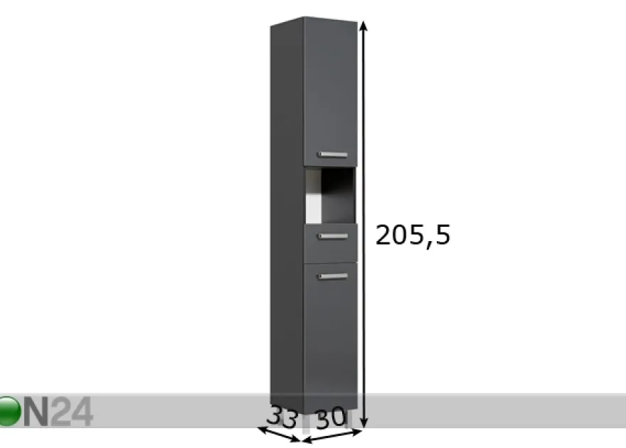 Korkea kylpyhuoneen kaappi 311
