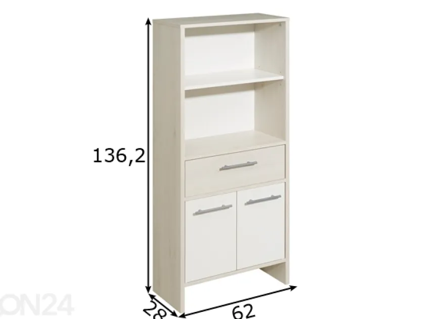 Korkea kylpyhuoneen kaappi 350