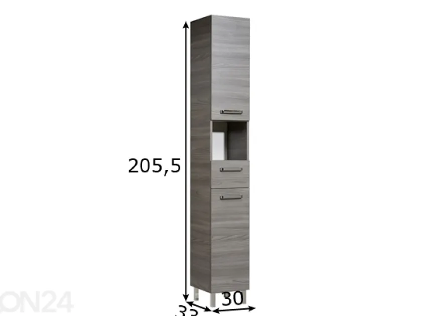 Korkea kylpyhuoneen kaappi 912