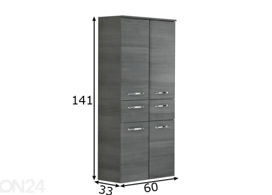 Korkea kylpyhuoneen kaappi 328