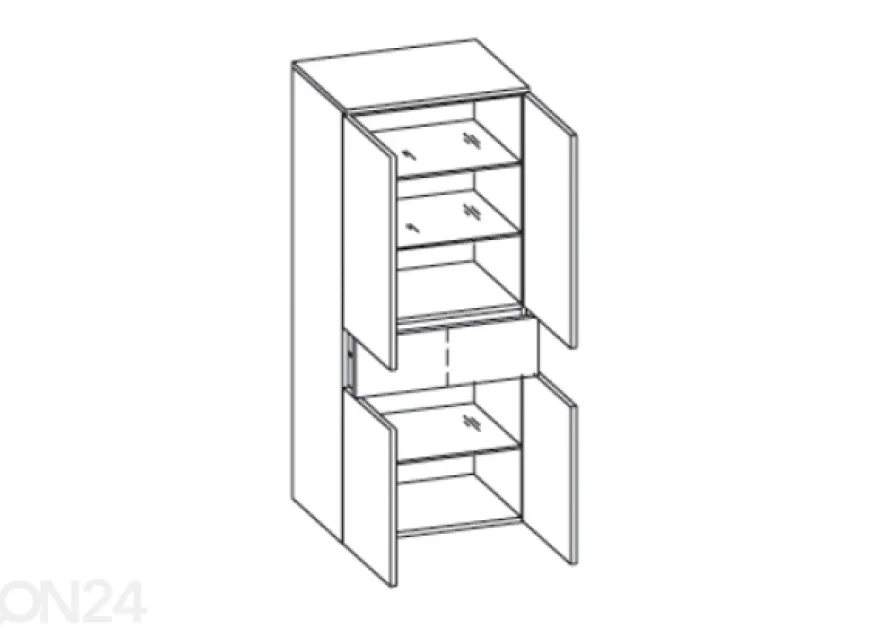 Korkea kylpyhuoneen kaappi 328