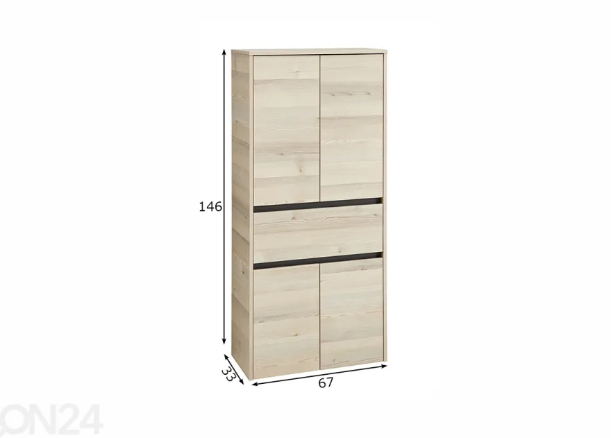 Korkea kylpyhuoneen kaappi 393