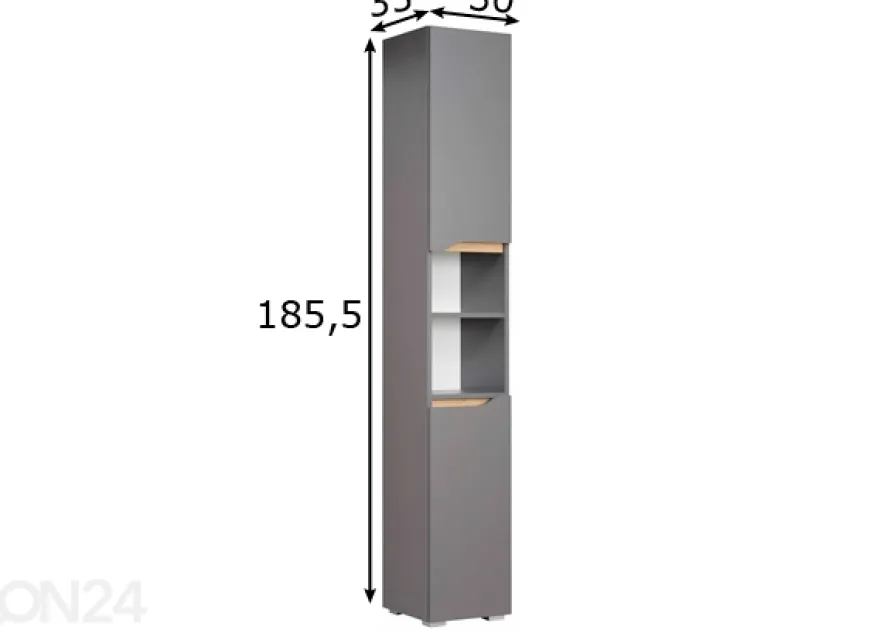 Korkea kylpyhuoneen kaappi 357